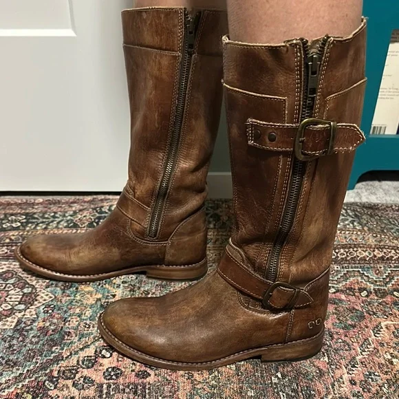 Bed Stu Brown Leather Cobbler Boots with Zipper - Picture 3 of 11